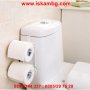 Двойна закачаща се поставка за тоалетна хартия - код 1863, снимка 1 - Други стоки за дома - 26989562