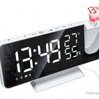 Радио часовник с функция прожекция, термометър, влагомер EN8827, снимка 6 - Радиокасетофони, транзистори - 37683958