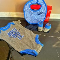 ОРИГИНАЛЕН комплект Nike 3p Boot set grey/blue, снимка 2 - Комплекти за бебе - 43961715