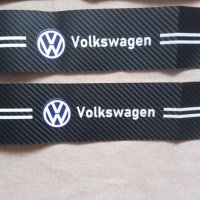 Качествени карбонови самозалепващи стикери за прагове с надпис и емблема Volkswagen Фолксваген кола , снимка 3 - Аксесоари и консумативи - 37929805