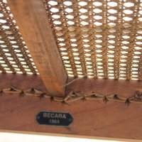 Дървена ратанова маса фирма "BECARA" 1964 , снимка 14 - Антикварни и старинни предмети - 38104096