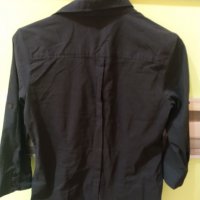 Черна дамска риза с 3/4 ръкав, снимка 2 - Ризи - 37551942