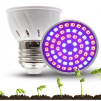 Растеж на растенията LED фито лампа крушка  5W 220V E27, снимка 1 - Стайни растения - 27633708