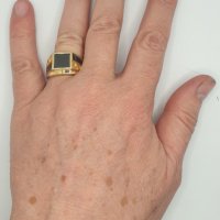Златен  мъжки  пръстен  14К , снимка 7 - Пръстени - 39187224