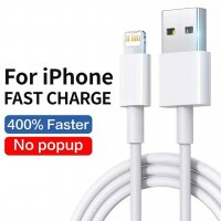 Бързо зареждащ кабел за iPhone 11, 12, 13 Pro Max, XR X XS 8 7 Plus SE, снимка 1 - USB кабели - 39146957