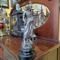 Красива антикварна френска фигура статуетка пластика , снимка 7 - Антикварни и старинни предмети - 39981673