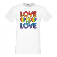 Мъжка тениска Love Is Love 2 multicolor Прайд,Празник.Повод,Изненада, снимка 1 - Тениски - 37103173