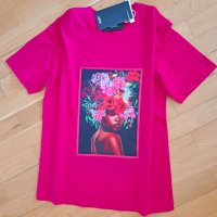 Дамска розова тениска., снимка 2 - Тениски - 44081721