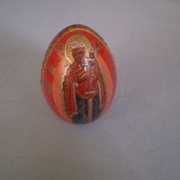 Руско ръчно рисувано дървено яйце, снимка 3 - Антикварни и старинни предмети - 36896457