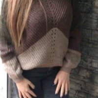 Дамски плетен половер, снимка 1 - Блузи с дълъг ръкав и пуловери - 34848341