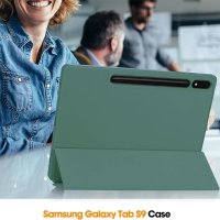 Калъф NEKOSUKI за Samsung Galaxy Tab S9 11 инча, тъмно зелен, снимка 7 - Калъфи, кейсове - 43079737