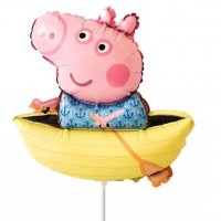 Пепа Пиг Джордж в лодка peppa pig парти рожден ден балон фолио фолиев, снимка 1 - Други - 36799980