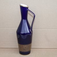 Порцеланова Немска ваза цвят кобалт, снимка 1 - Антикварни и старинни предмети - 44050256