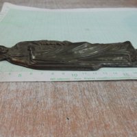 Фигура стара от бронз на светец - 156,22 гр., снимка 7 - Други ценни предмети - 28273955