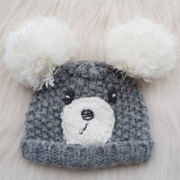 Зимна шапка за бебе 0-3 месеца, снимка 1 - Други - 38990380