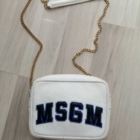 MSGM кожена бяла чанта Оригинал, снимка 1 - Чанти - 40067541