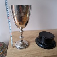 Английска сребърна чаша  сребърен бокал, снимка 3 - Антикварни и старинни предмети - 39969142