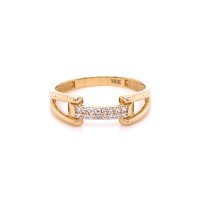 Златен дамски пръстен 1,88гр. размер:59 14кр. проба:585 модел:21867-2, снимка 1 - Пръстени - 44134046