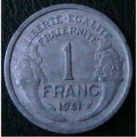 1 франк 1941, Франция, снимка 1 - Нумизматика и бонистика - 28436318