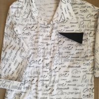 Дамска риза с надписи и блузка с цветя , снимка 2 - Ризи - 32570860