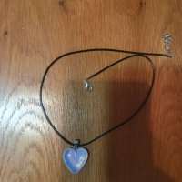 Ново колие медальон с висулка любовно сърце от красив минерал лунен камък модни бижута за подарък за, снимка 13 - Колиета, медальони, синджири - 38325406