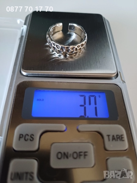 Сребърен пръстен-халка 925 чистота на пробата, снимка 1