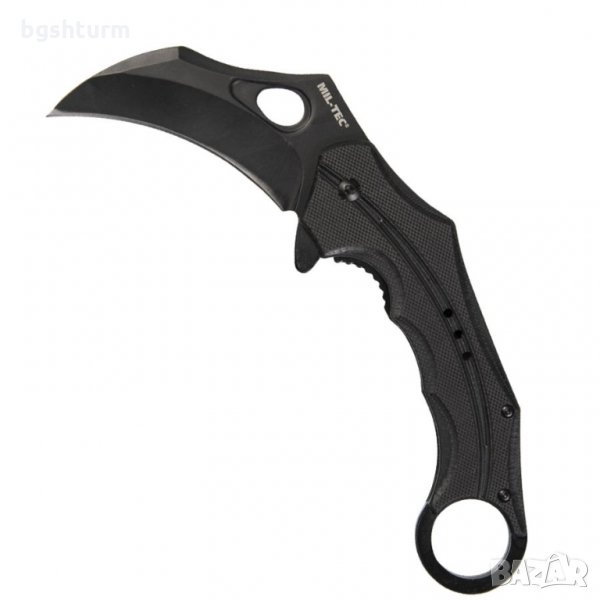 Нож Карамбит G10 черен, снимка 1