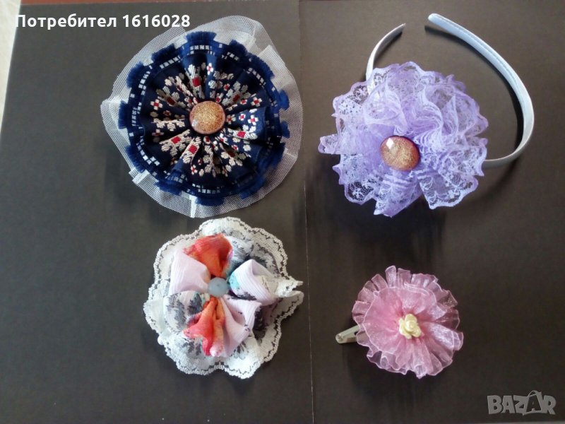 Ръчно изработени цветя за Диадеми и фиби, снимка 1
