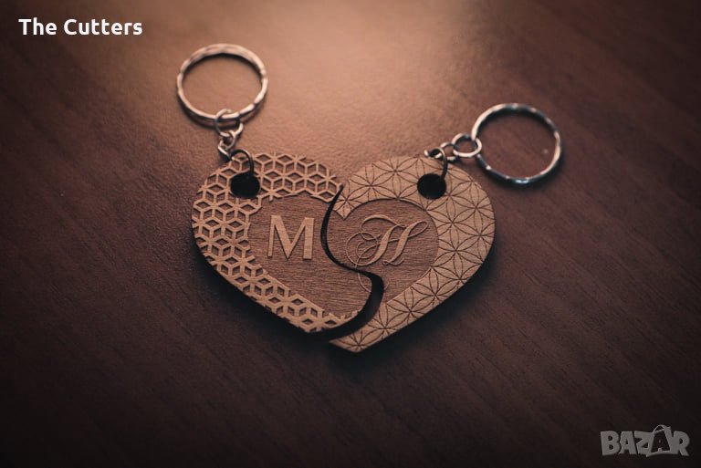 Ключодържател за влюбени "Две сърца", снимка 1