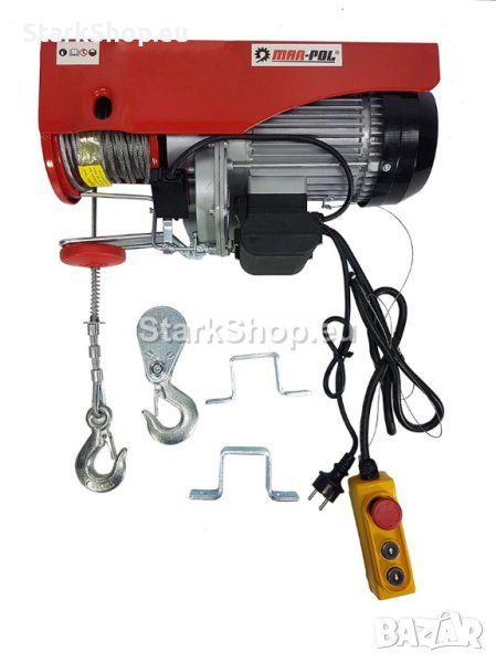 Електрическа въжена лебедка 400 / 800 кг 12 м 1300W Mar-Pol, снимка 1