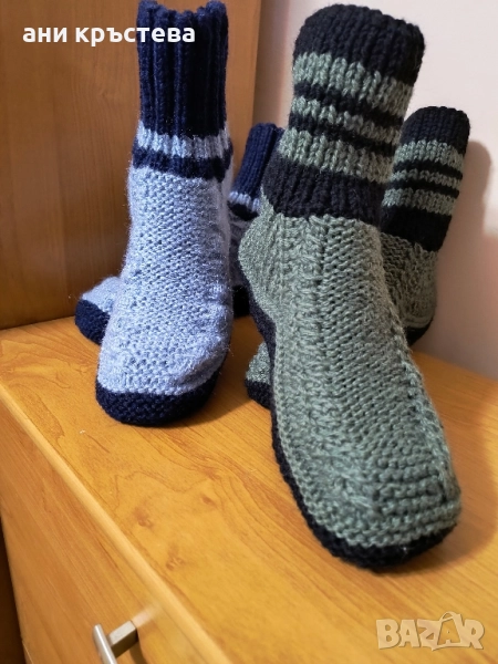 мъжки и дамски безшевни ръчно изработени терлици , снимка 1