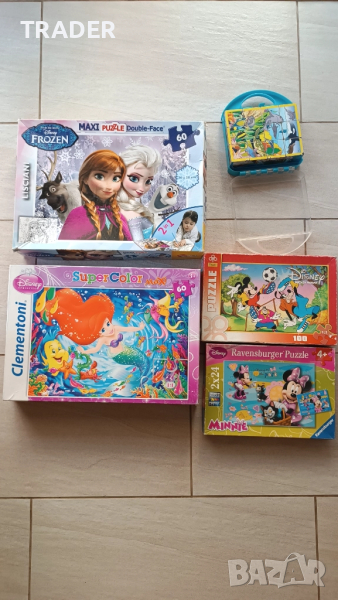 Пъзел Елза и Анна Малката русалка Мики Мини Маус Minnie Mickey Mous, снимка 1