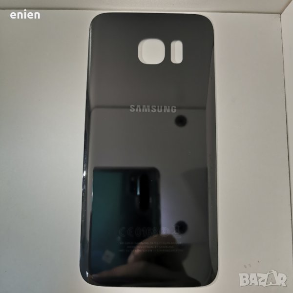 Заден капак, панел стъкло за Samsung Galaxy S7 Edge / Черен, снимка 1