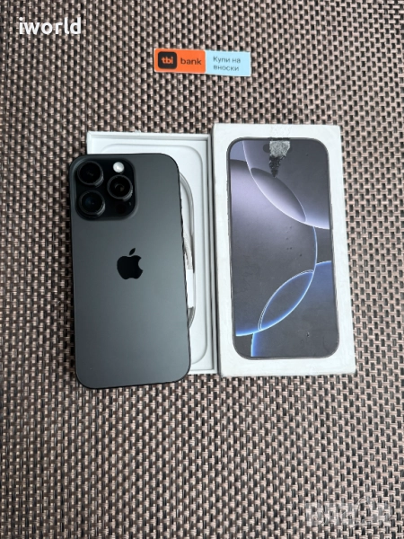 НОВ❗️ iPhone 16 Pro Лизинг от 65лв/мес❗️ Black Titanium 128GB❗️Гаранция!, снимка 1