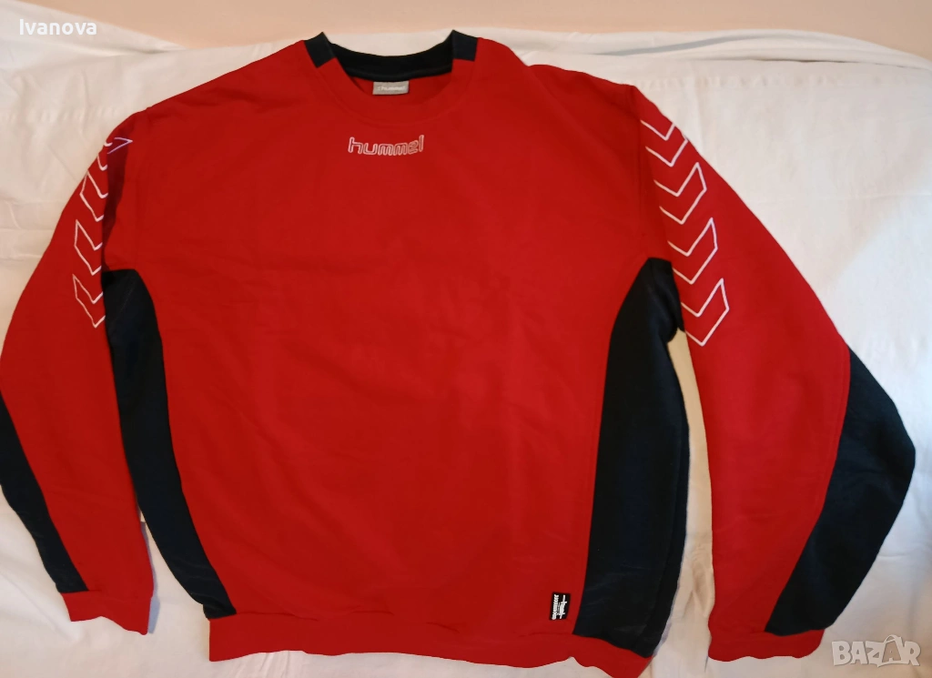 Мъжки нов памучен червен пуловер на“ humel“, снимка 1