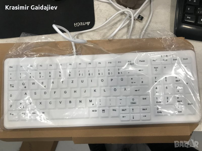 Активен ключ AK-C7000F Медицински ключ USB Антибактериална клавиатура, снимка 1