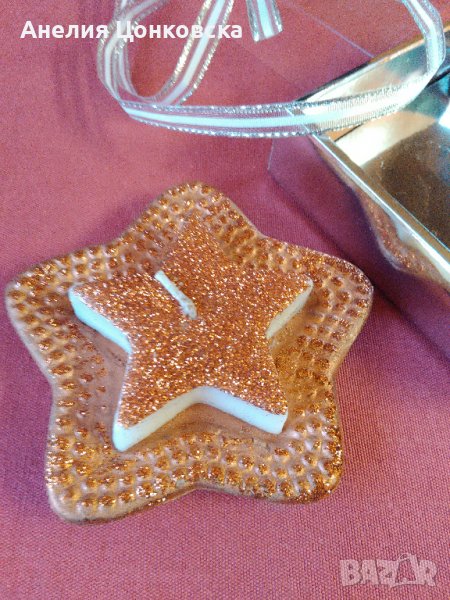 Луксозна свещ в свещник , снимка 1