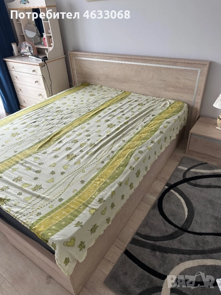 Легло + 2 нощни шкафчета, снимка 1