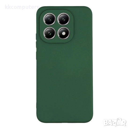 Силиконов кейс iPaky матиран, За Xiaomi 15T, Тъмнозелен, снимка 1