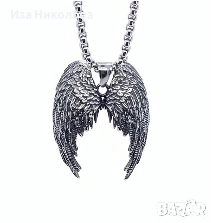 Готик медальон ангелски крила, снимка 1