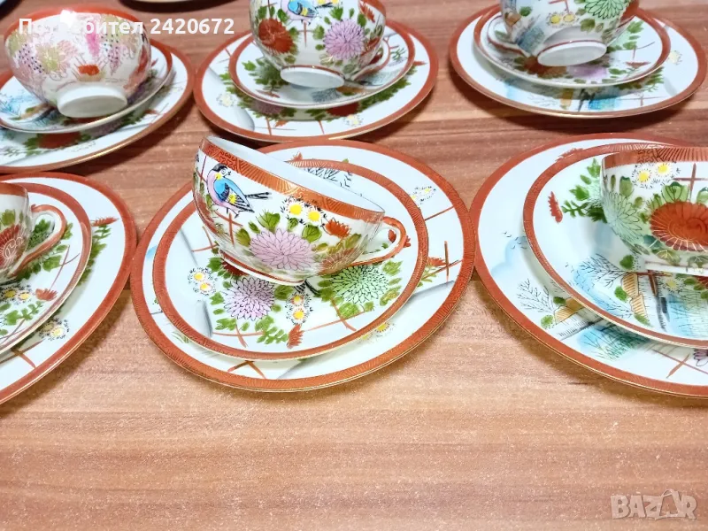сервиз  18части  японски  костен  порцелан, снимка 1