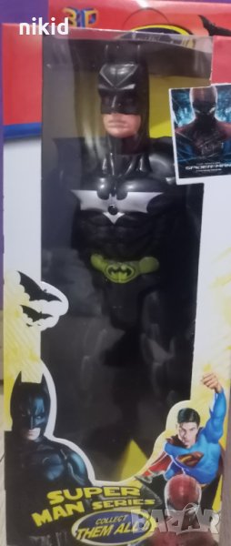Голям Батман подвижни стави светещ пластмасова фигурка играчка, снимка 1