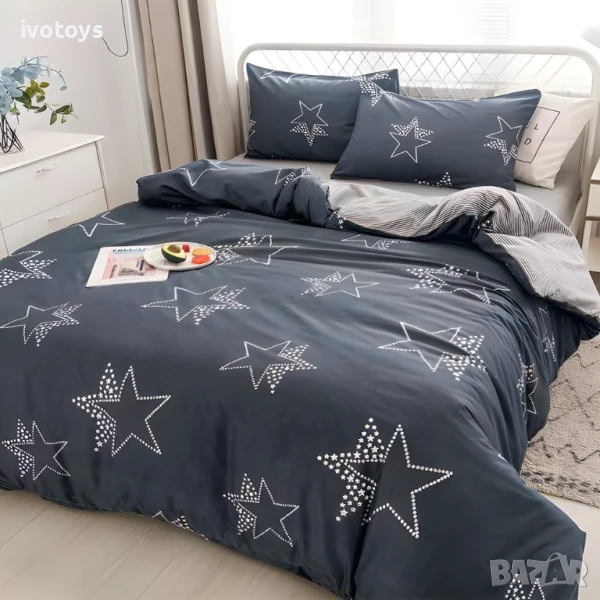 Двулицево спално бельо, 4 части - Модел WS13808, снимка 1