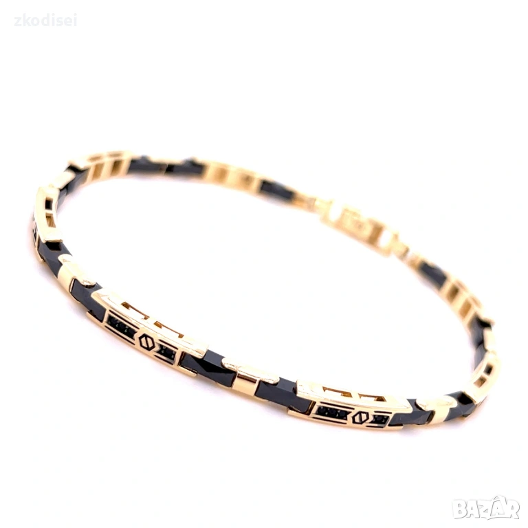 Златна мъжка гривна 11,17гр. 20,0см. 14кр. проба:585 модел:36386-3, снимка 1