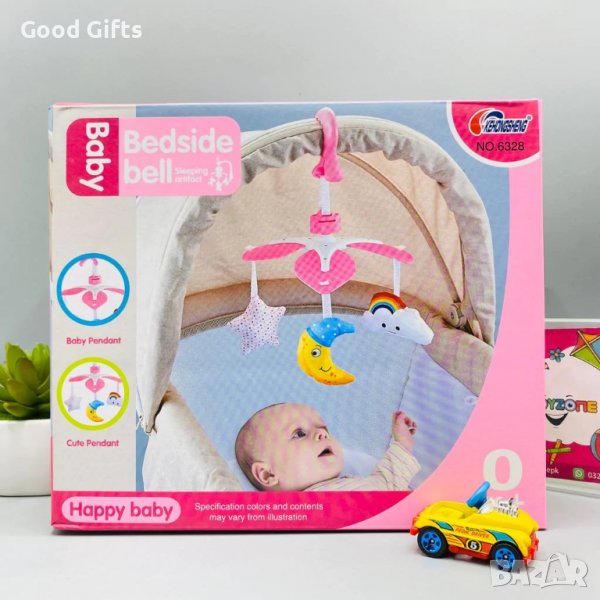Бебешка музикална въртележка играчка за легло, снимка 1