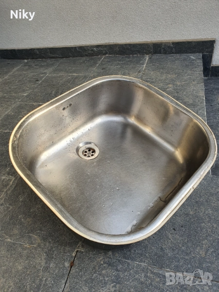 Метална кухненска мивка 45х40х17 см., снимка 1