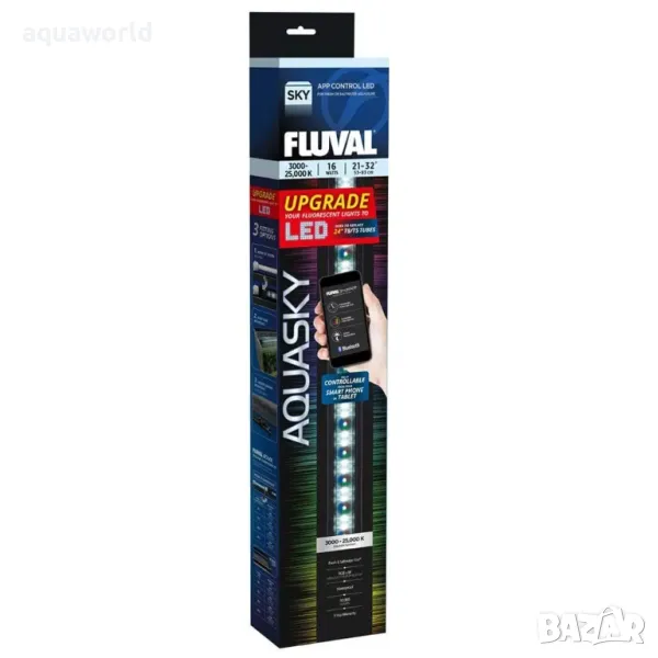 "ПРОМОЦИЯ" LED Осветление Fluval AquaSky LED 2.0 16W 53-83 см. Bluetooth, снимка 1