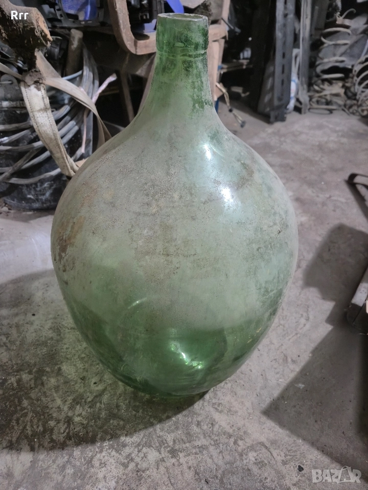Стара стъклена дамаджана, снимка 1
