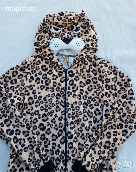 Гащеризон пижама H&M леопард S-M НОВА, снимка 1