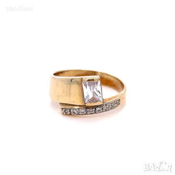 Златен дамски пръстен 3,37гр. размер:55 14кр. проба:585 модел:11558-4, снимка 1